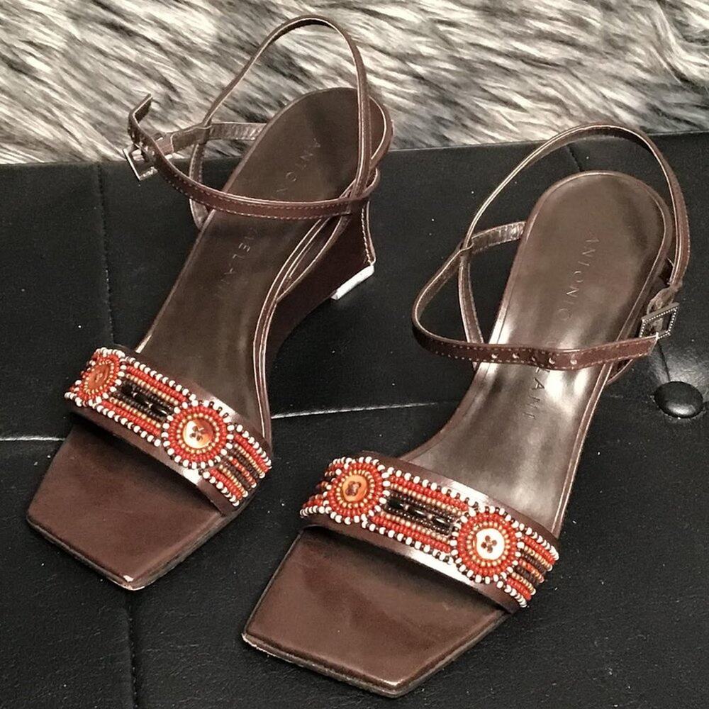 Antonio Melani Leather Handcrafted Sandals 7M